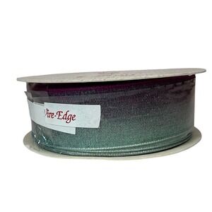 VTG Offray Ribbon Co. Ombre Spool Teal Green Pink Magenta 9 Ft 7/8" N200-2170